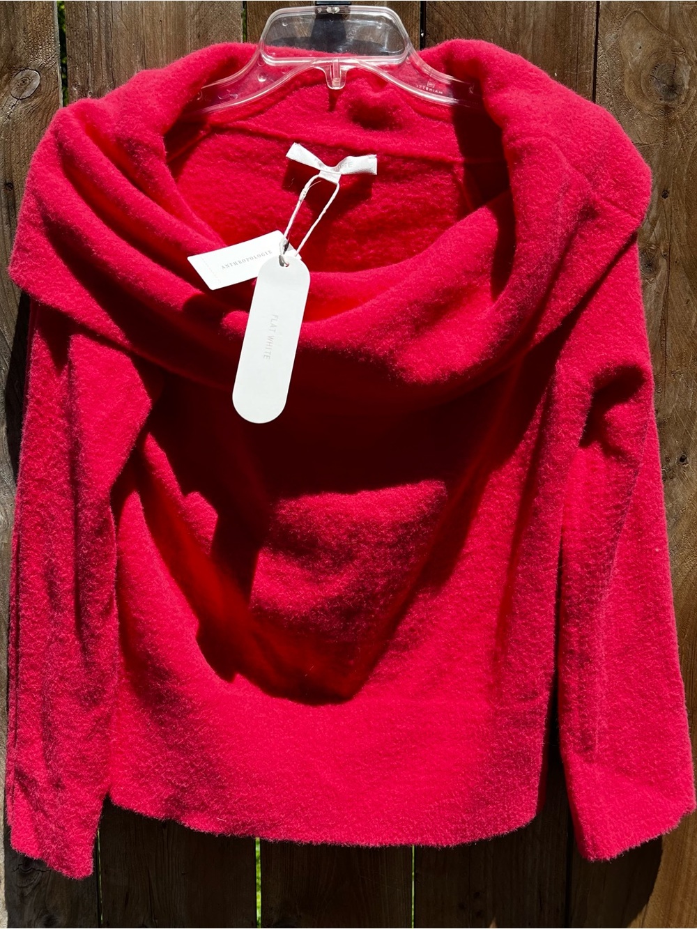 Flat White Brand New Off-Shoulder Pink/Red Women's Sweater Accepting Offers! - Picture 3 of 6
